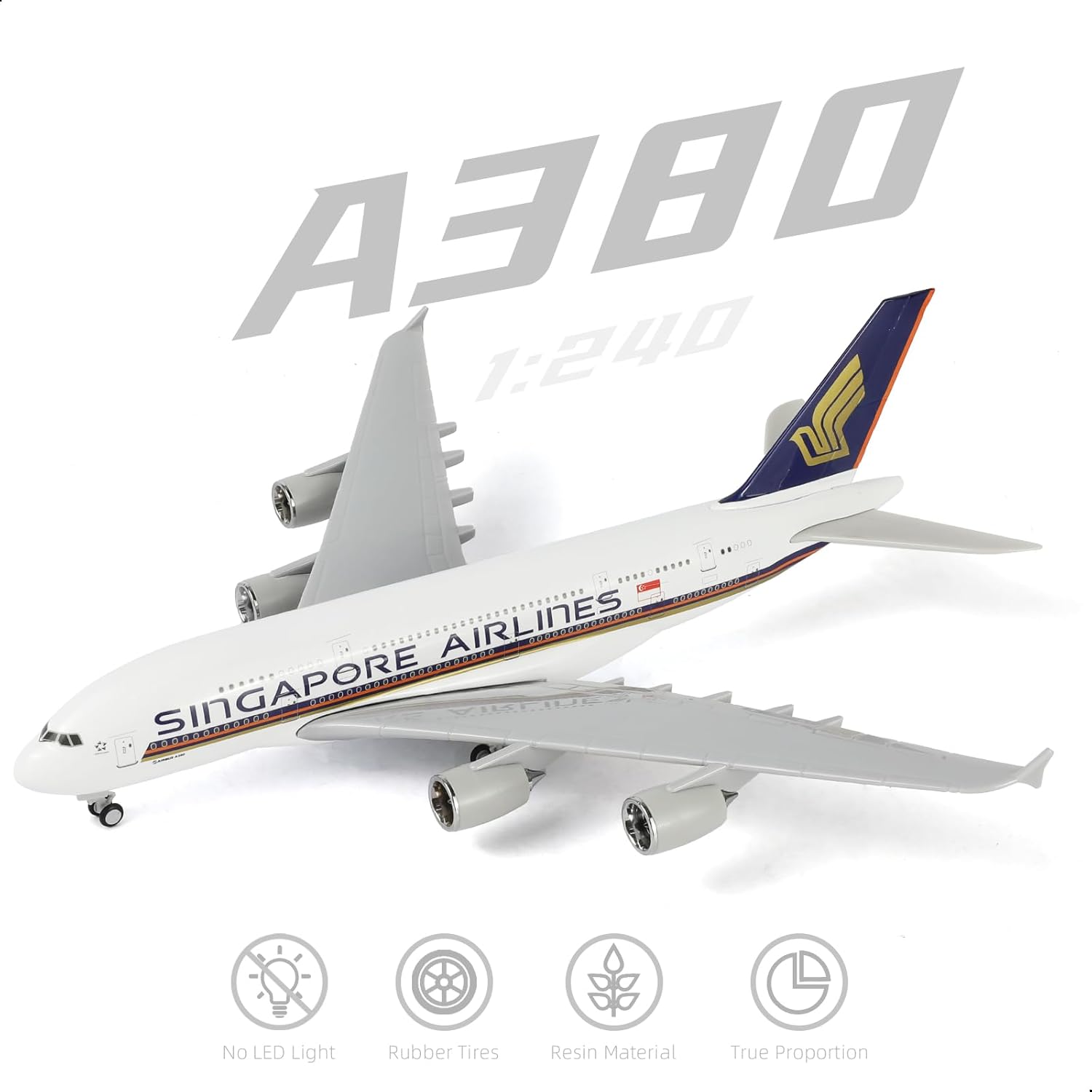 Model Kit Singapore - 1/240 Singapore A380 Airplane Model Kit