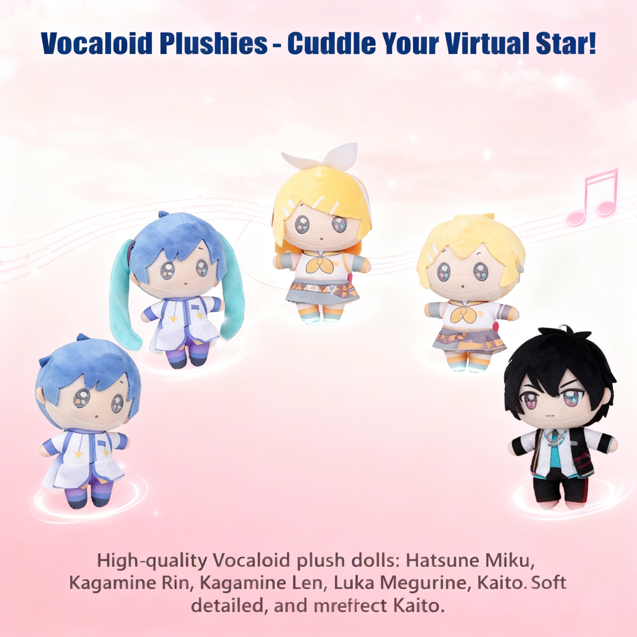 Model Kit Hatsune Miku - Hatsune Miku Anime Cartoon Plush Keychain