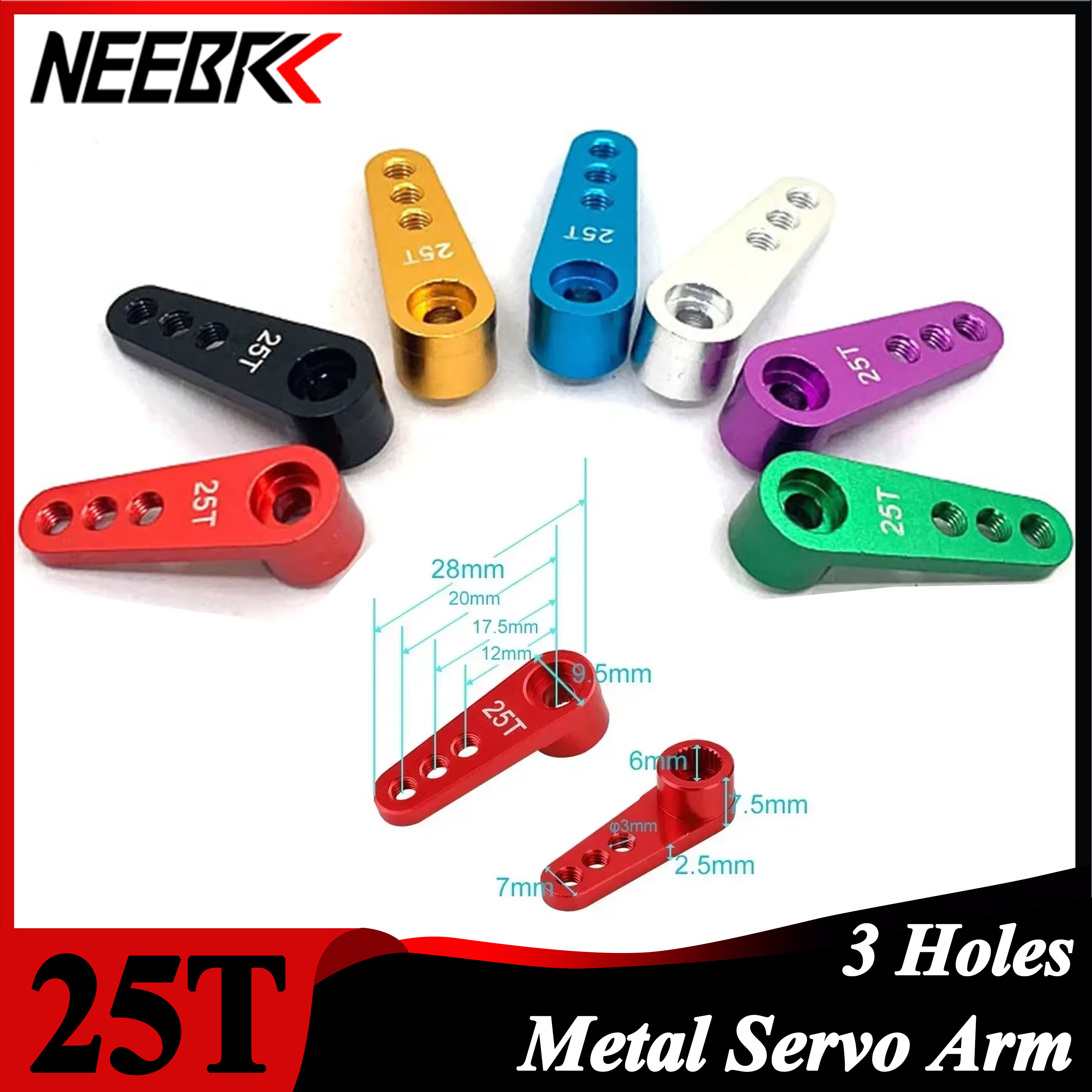 Model Kit Ship - NEEBRC 25T Metal Servo Arm 3