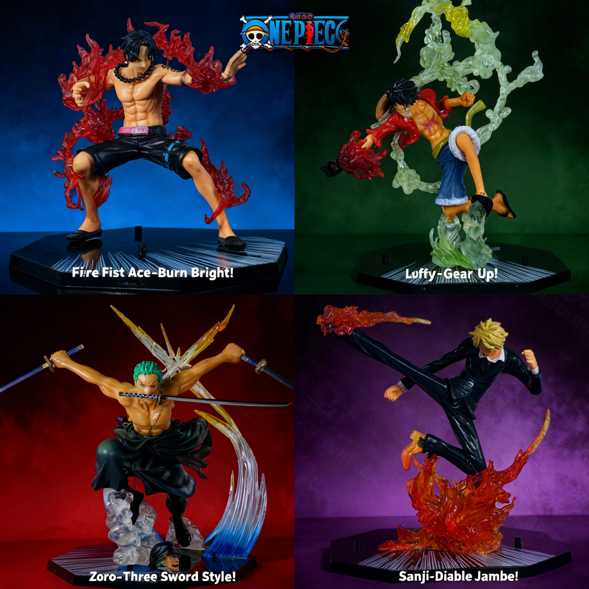 Model Kit One Piece - One Piece Anime Luffy Ace Sanji