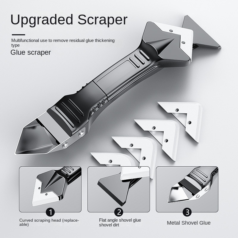 Seam Scraper Tool - Multifunctional Squeegee, Glass Glue Application Auxiliary,