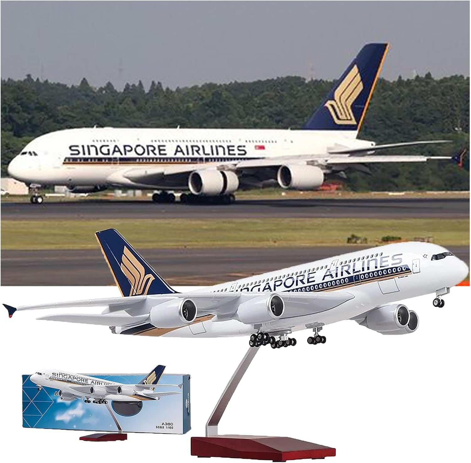 Model Kit Singapore - Singapore A380 Model Plane Resin Aircraft