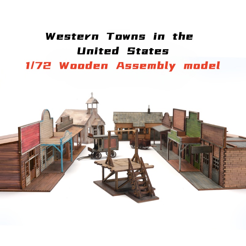 Model Kit Centaur - 1/72 Scale Western Town Wooden Model