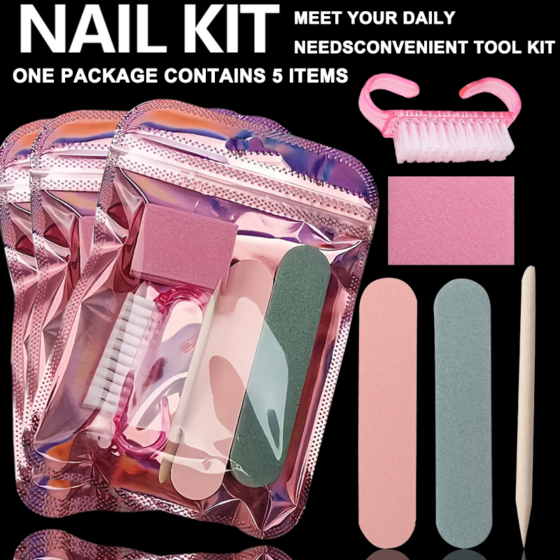 Sanding Stick Set - 5-Piece Manicure Kit Nail Tools Portable