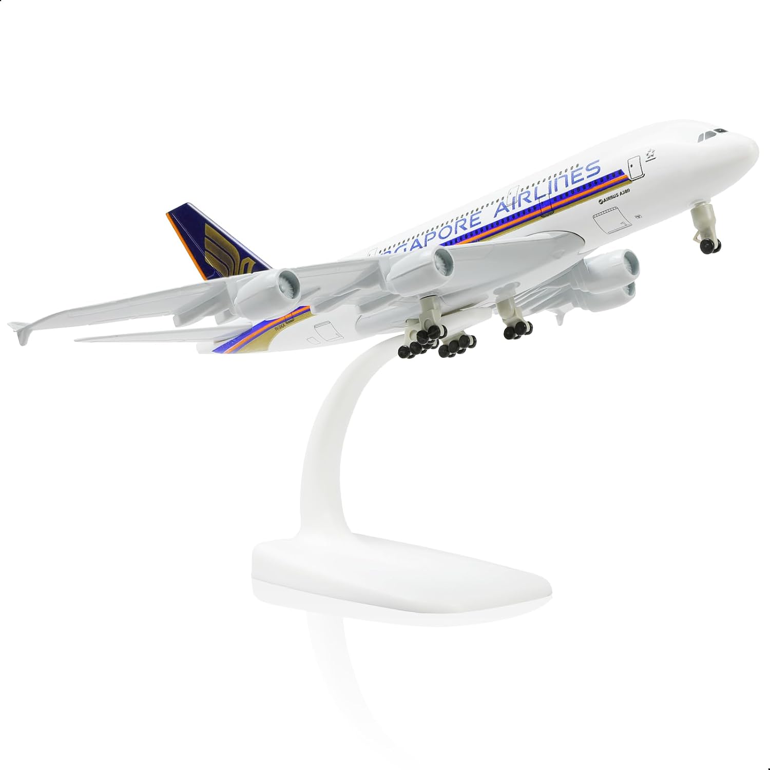 Model Kit Singapore - 20cm Singapore A380 Toy Plane Model