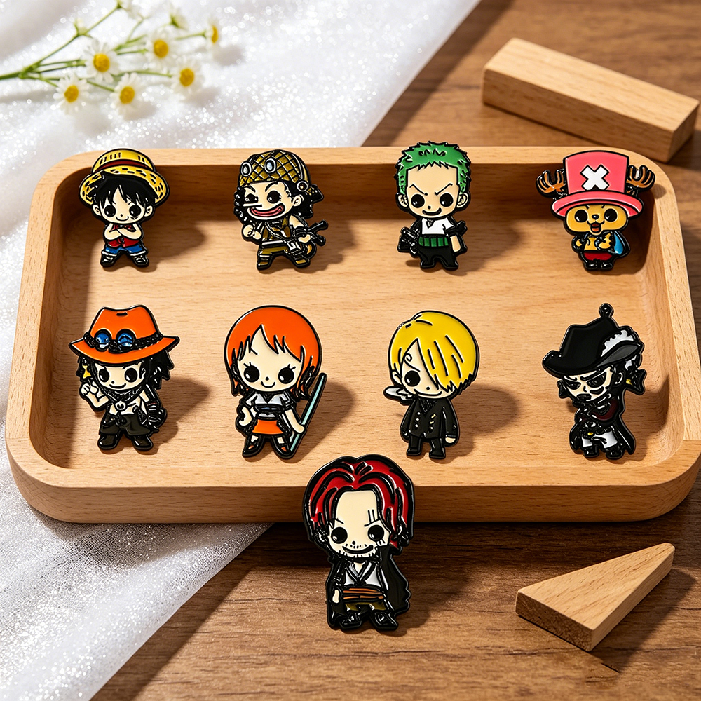Model Kit One Piece - 9pcs One Piece Anime Enamel Pins