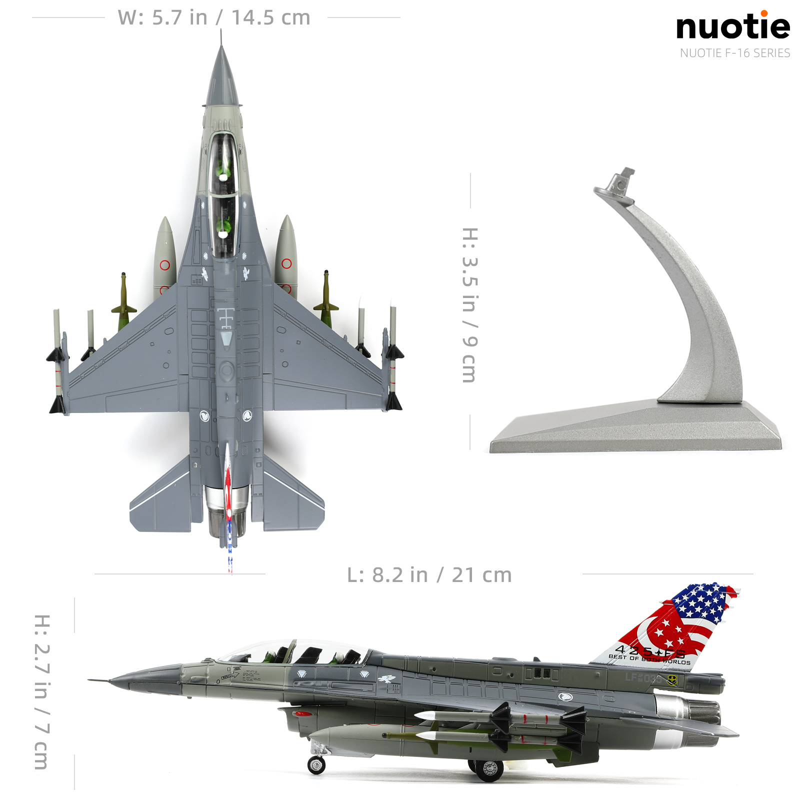 1/72 Scale F-16DFighting Falco - مراجعة Model Kit Singapore وسعره