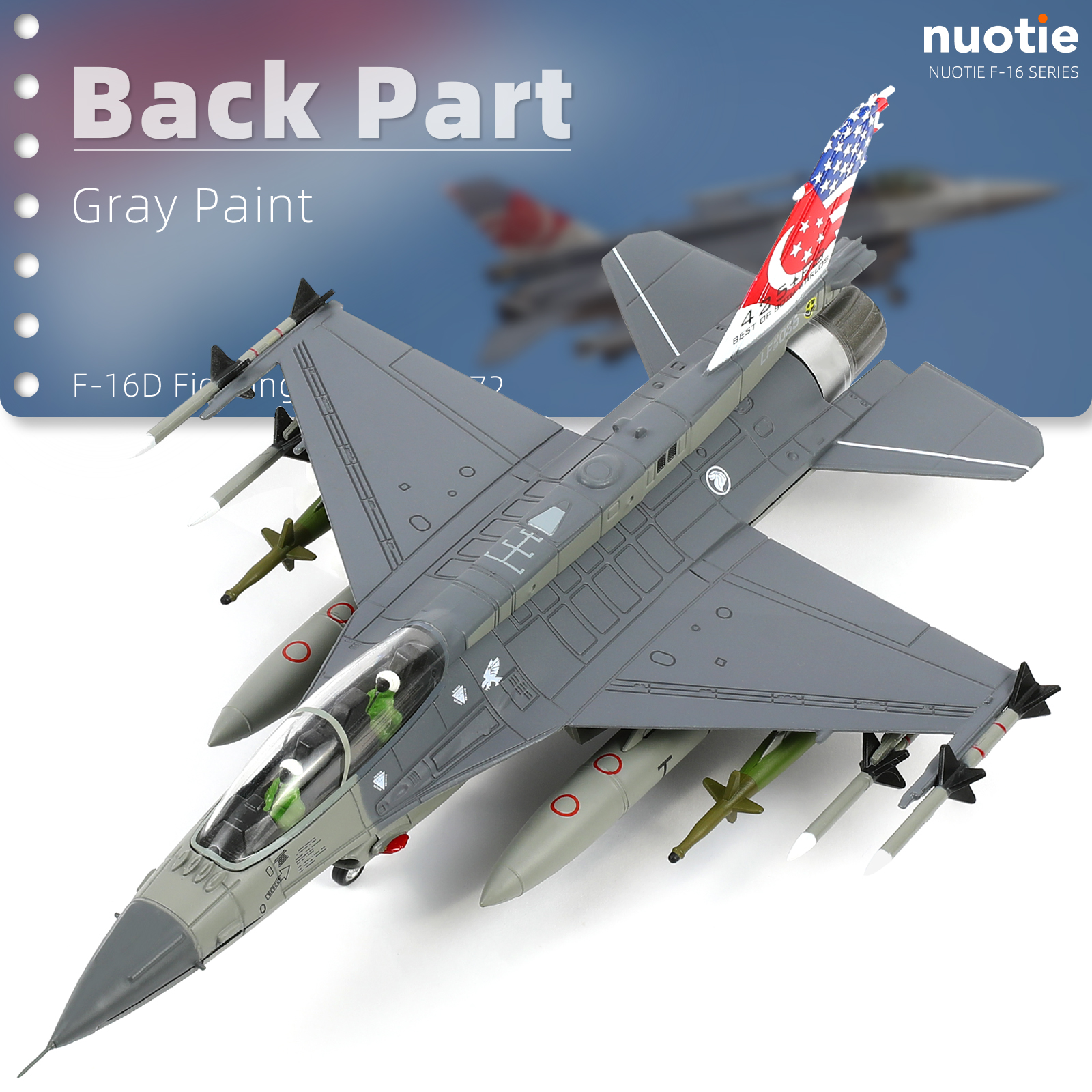 1/72 Scale F-16DFighting Falco - مراجعة Model Kit Singapore وسعره