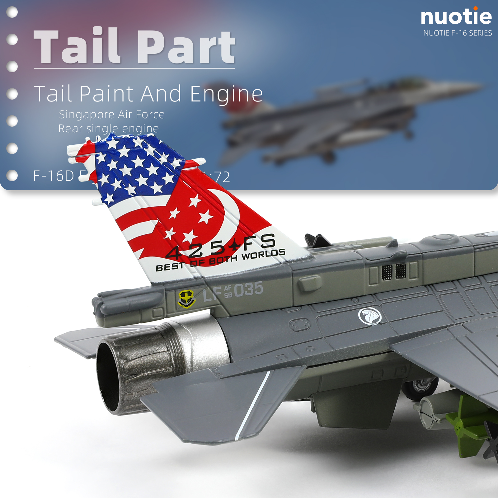 1/72 Scale F-16DFighting Falco - مراجعة Model Kit Singapore وسعره