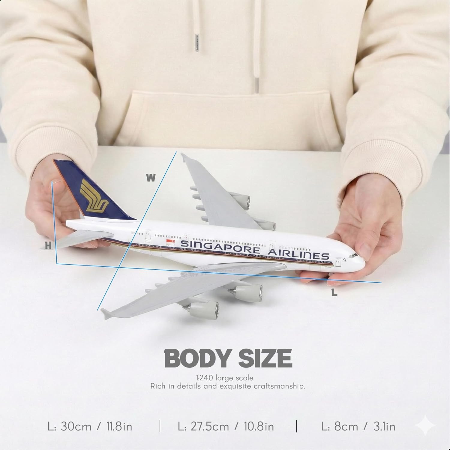 1/240 Singapore A380 Airplane  - مراجعة Model Kit Singapore وسعره