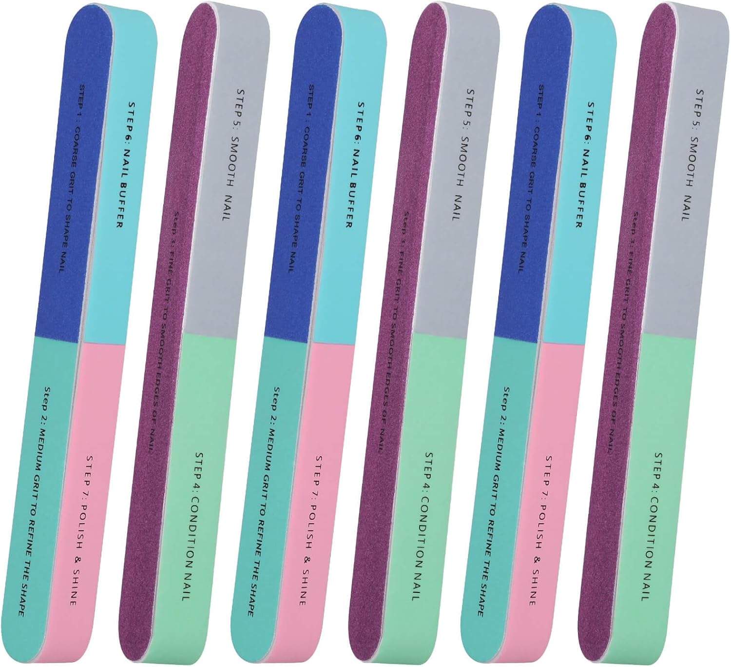1/5Pcs Nail File Seven Sided P - مراجعة Sanding Stick Set وسعره