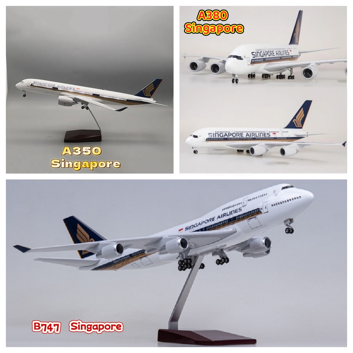 Singapore Airways A350/A380/B7 - مراجعة Model Kit Singapore وسعره