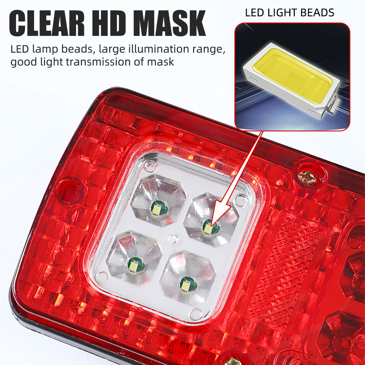 2Pcs 12V 24V 19LED Tail Lights - مراجعة Model Kit Ship وسعره