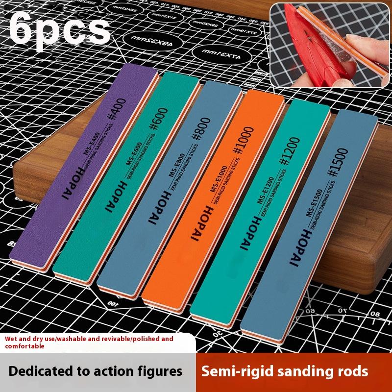 6Pcs MS-E400-1500 Semi-Rigid S - مراجعة Sanding Stick Set وسعره