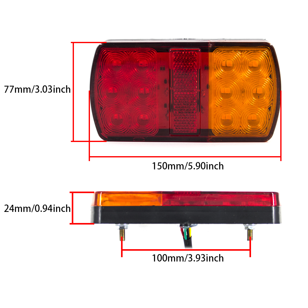 2Pcs Car Waterproof 12 LED Tai - مراجعة Model Kit Ship وسعره