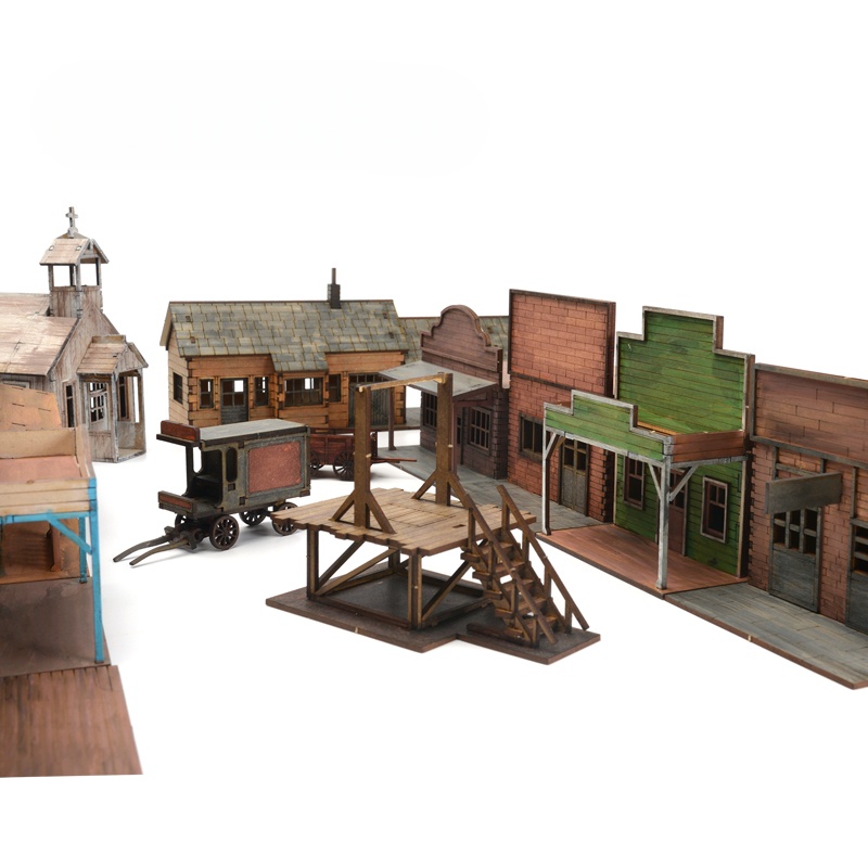 1/72 Scale Western Town Wooden - مراجعة Model Kit Centaur وسعره