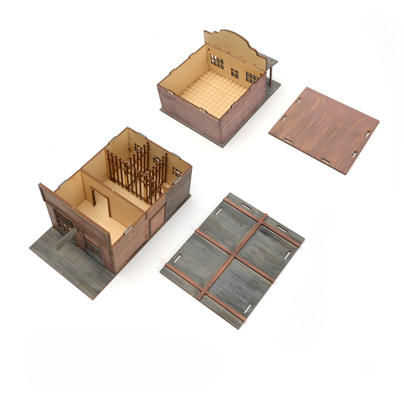 1/72 Scale Western Town Wooden - مراجعة Model Kit Centaur وسعره