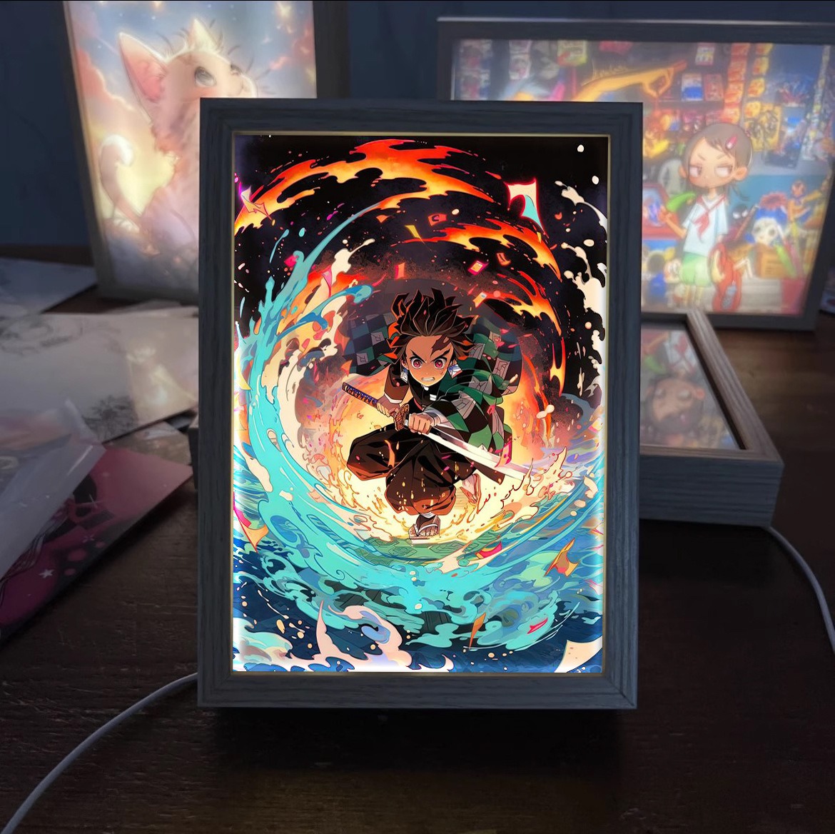 Demon Slayer Photo Frame LED L - مراجعة Model Kit Zenitsu وسعره