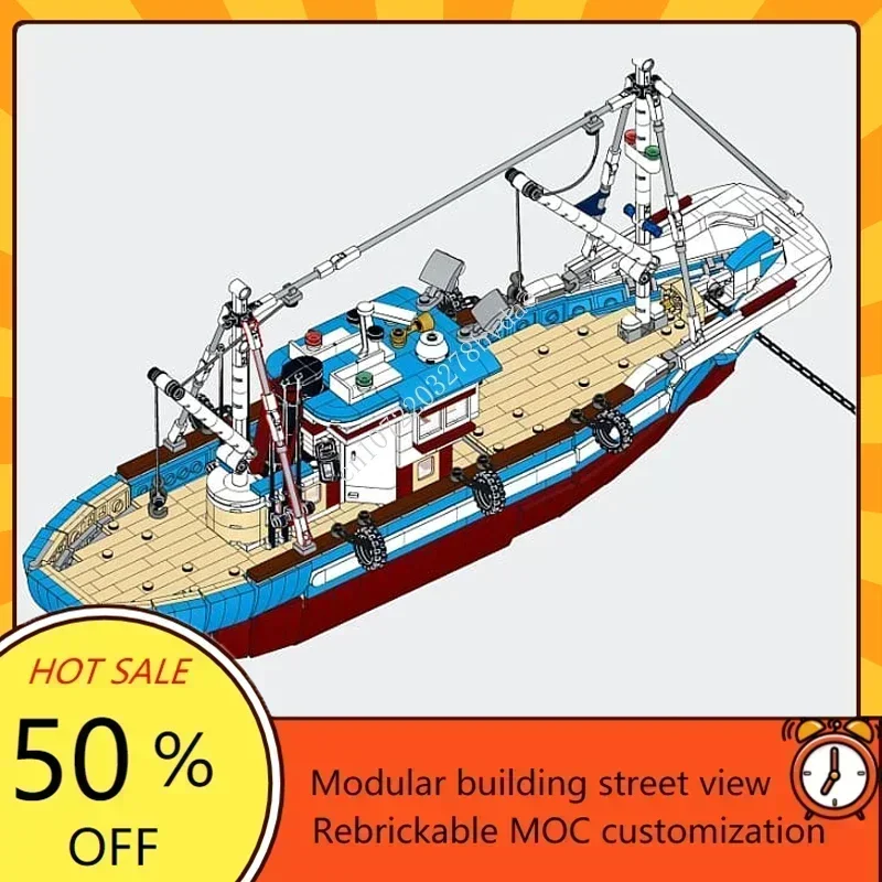 Custom 1600PCS Modular MOC-910 - مراجعة Model Kit Ship وسعره