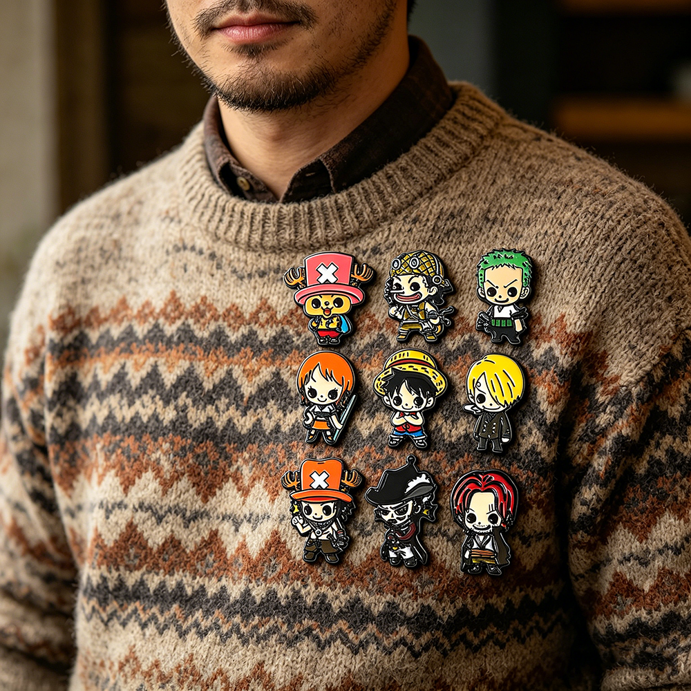9pcs One Piece Anime Enamel Pi - مراجعة Model Kit One Piece وسعره