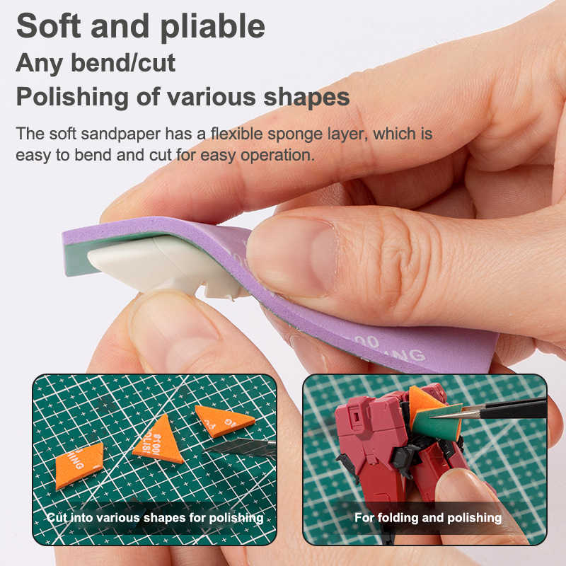 9Pcs/set 400~1200 Semi-rigid S - مراجعة Sanding Stick Set وسعره